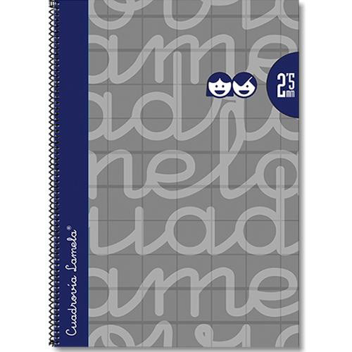 Cuaderno Lamela A5 Espiral Tapa Extradura Gris 2 5 Mm 80 Hojas Adrada Es