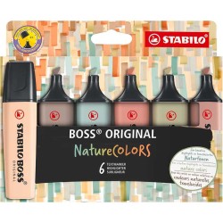 Estuche 6 Marcadores Stabilo Boss Nature