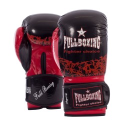 Guantes de Boxeo FullBoxing Negro/Rojo 10 oz Brookling