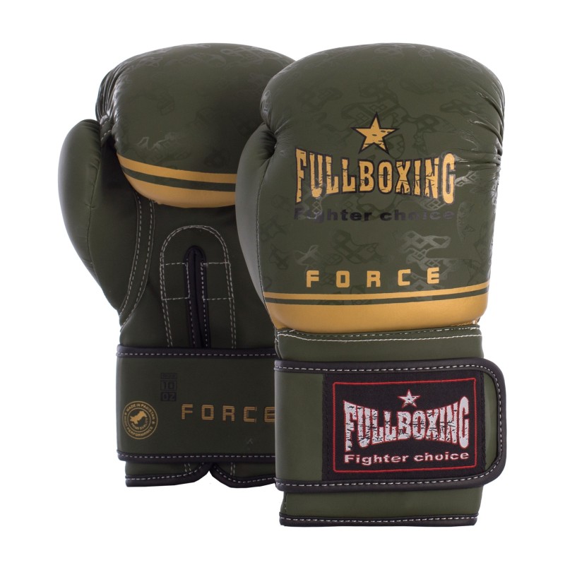 Guantes de Boxeo FullBoxing Negro 10 oz Piel Natural Ciclon|Material de Boxeo