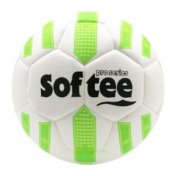 Balón Fútbol Híbrido Softee Max Blanco/Verde Fluor Fútbol 11