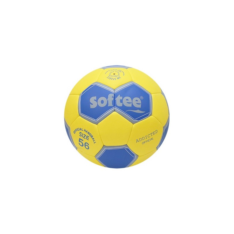 Balón Balonmano Softee Addicted Amarillo/Azul 2