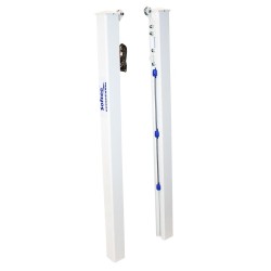 Juego Postes Pádel Aluminio Fijos Sección Cuadrada 80X80Mm -