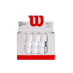 Caja 60 Overgrips Wilson Blanco Pro Perforados