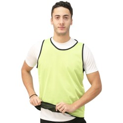 Peto Reversible Unisex Negro/Amarillo Fluor Junior