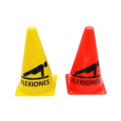 Cono Training Flexiones Naranja Fluor 23 Cm