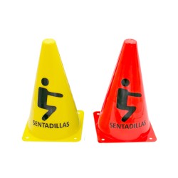 Cono Training Sentadillas Naranja Fluor 23 Cm