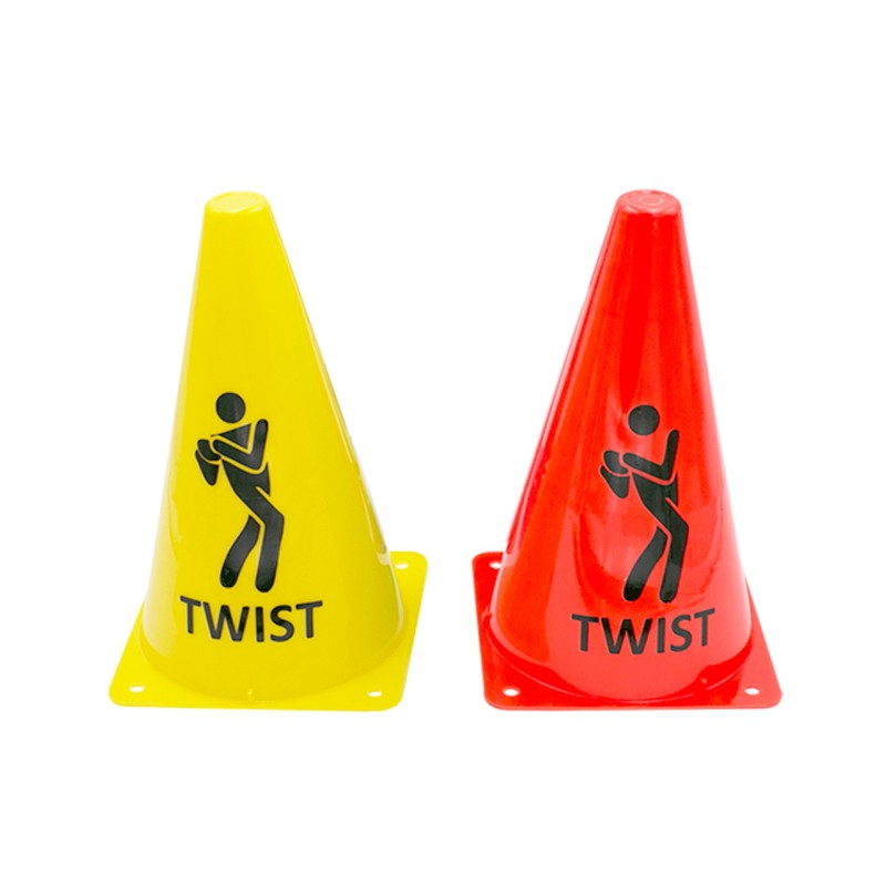 Cono Training Twist Naranja Fluor 23 Cm