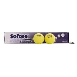 Caja 6Uds Pelotas Tenis De Mesa 40Mm Softee Amarillo Flúor