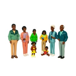 Figuras de Familia Africana 8 Uds  + 2 Años