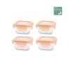 Porta Alimentos Vidrio Set 4 Natursquare Bunny