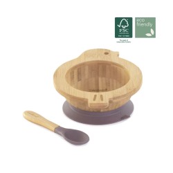 Bol Y Cuchara Wooden Bowl Chick Fsc 100% Departamento Alimentación Bebes Bol y Cuchara