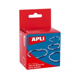 Anillas Metálicas Apli 32mm 20 Uds Anillas Tamaño 32 mm