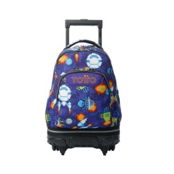 Mochila Escolar Totto con Ruedas Desmontable Cohetes Tamaño Mochilas Mochila L Color Mochilas  Estampado Presentación Mochilas Adaptable 