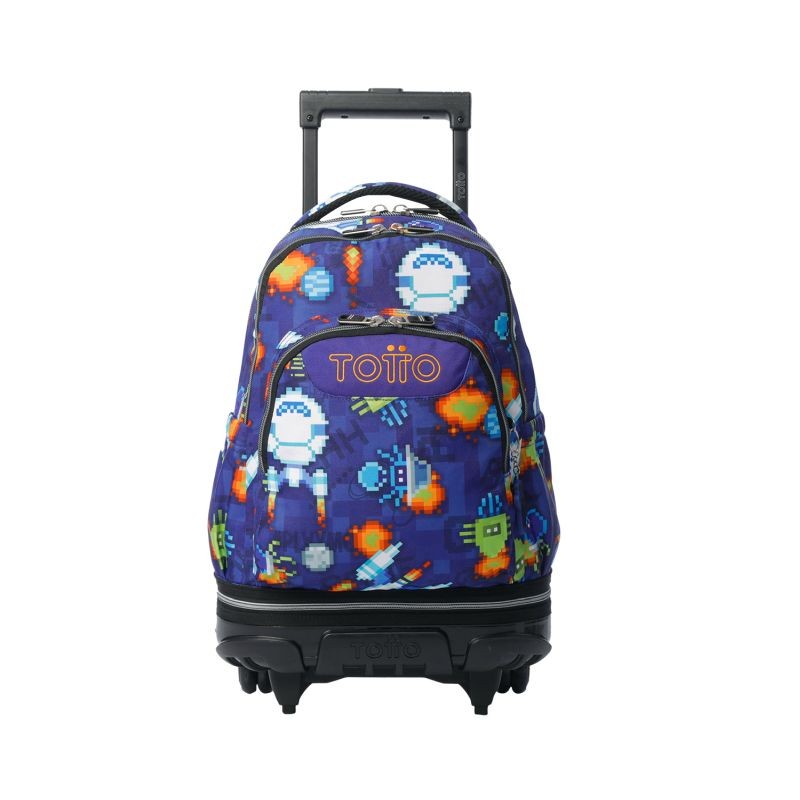 Mochila Escolar Totto con Ruedas Desmontable Cohetes