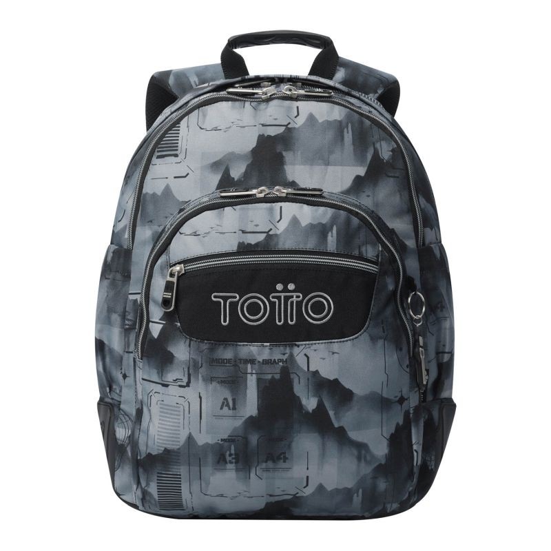 Mochila Escolar Totto Rayol Bruma Gris