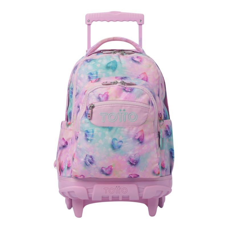 Mochila Escolar Totto con Ruedas Glitter Love