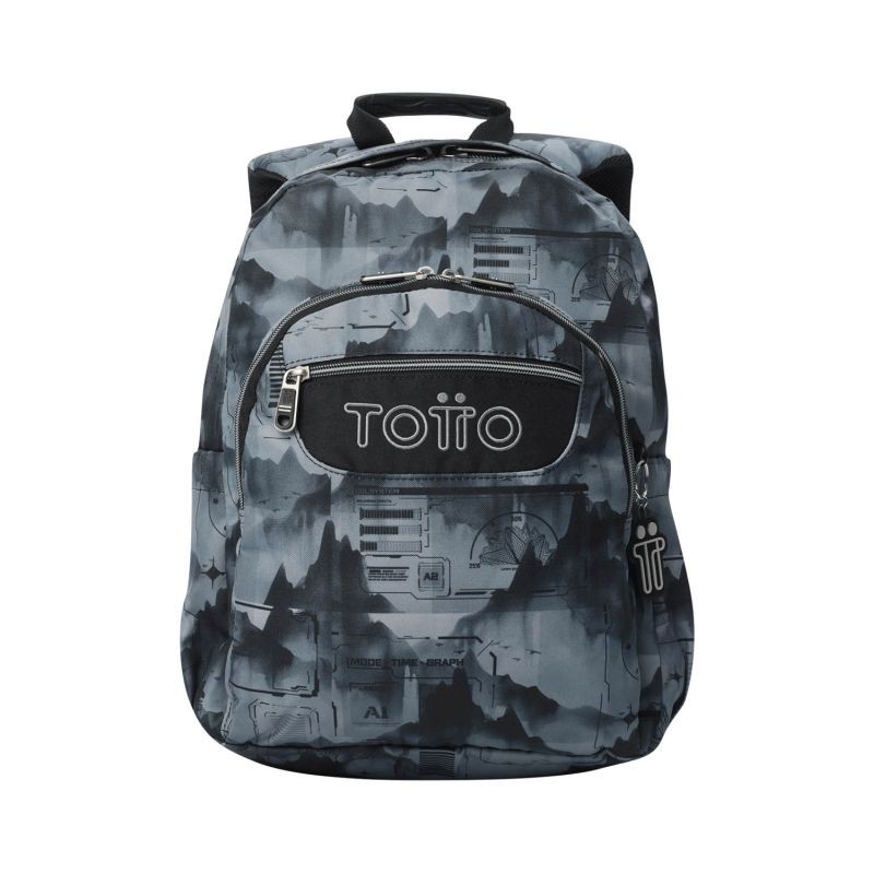 Mochila Totto Acuareles Bruma Gris