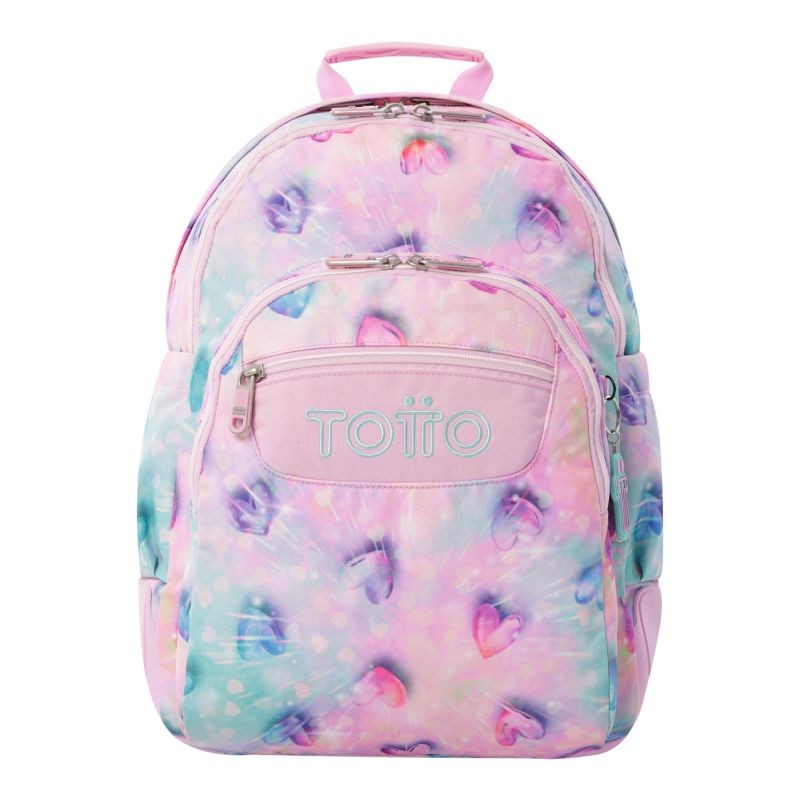 Mochila Escolar Totto Rayol Glitter Love