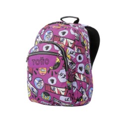 Mochila Escolar Totto Acuareles Comic Tamaño Mochilas Mochila M Color Mochilas  Mochila Estampada Presentación Mochilas Mochila sin Ruedas