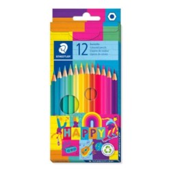 Estuche 12 Lápices Colores Happy Line