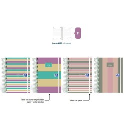 Agenda Escolar 25-26 Oxford Color Te Dia Pagina Agendas Vista Dia Pagina Meses Agenda 12 Meses Agenda Lenguaje Español Tamaño Agenda 12x18 Cms Agendas Presentación Espiral