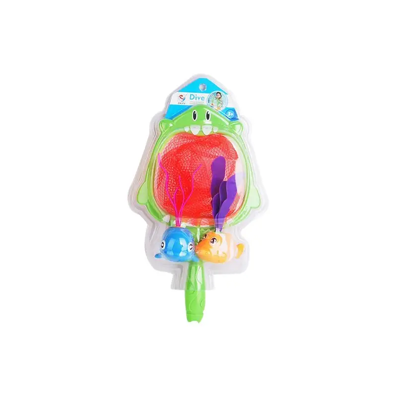 Set acuatico red de pesca + 2 peces
