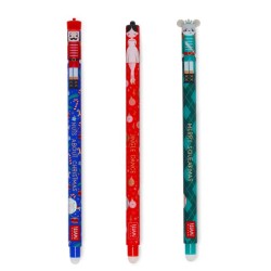 Set 3 boligrafos borrables legami navidad