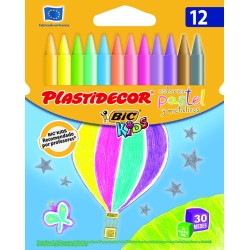 Ceras duras Plastidecor pasteles caja 12 unidades