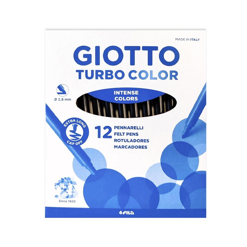 Rotulador Giotto Turbo Color Negro 12 Uds
