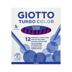 Rotulador Giotto Turbo Color Violeta 12 Uds Rotuladores Colores Básicos Rotuladores Tipo Punta Fina Rotuladores Presentación  Packs Rotuladores Estilo Base De Agua