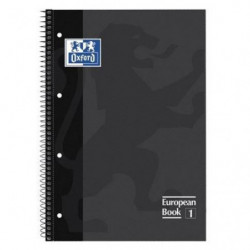 Cuaderno A4 Microperforado Oxford 5mm Negro 80 Hojas Cuadernos Tamaño A4 Cuadernos Acabado  Espiral Cuadernos Tipo de Tapa Tapa Extradura Cuadernos Presentación Cuadriculado 5X5