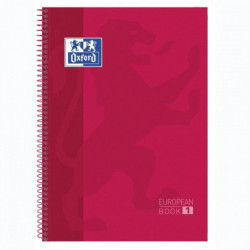 Cuaderno a4 Microperforado Oxford 5mm Rojo 80 Hojas