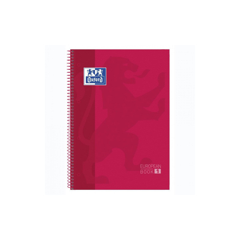 Cuaderno a4 Microperforado Oxford 5mm Rojo 80 Hojas