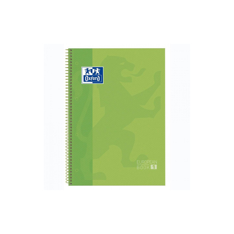 Cuaderno A4 Microperforado Oxford 5X5 Verde 80 Hojas