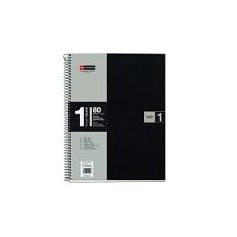 Cuaderno A4 Note Book 1 Polipropileno Gris 80 Hojas