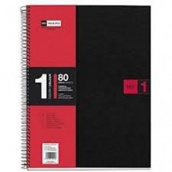 Cuaderno A4 Note Book 1 Polipropileno Rojo 80 Hojas Cuadernos Tamaño A4 Cuadernos Acabado  Espiral Cuadernos Tipo de Tapa Tapa Plástica Cuadernos Presentación Cuadriculado 5X5