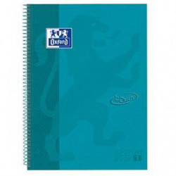 Cuaderno A4 Oxford Touch Microperforado Aqua 80Hojas Cuadernos Tamaño A4 Cuadernos Acabado  Espiral Cuadernos Tipo de Tapa Tapa Extradura Cuadernos Presentación Cuadriculado 5X5