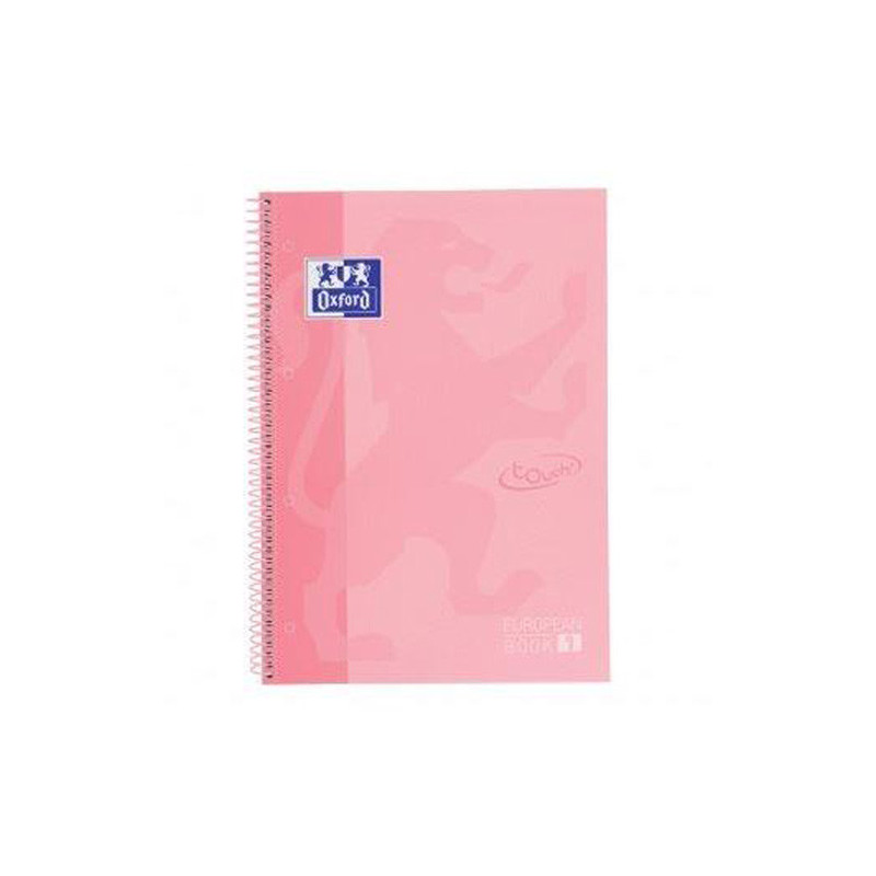 Cuaderno a4 Oxford Touch Microperforado 5mm Rosa Pastel 80Hojas