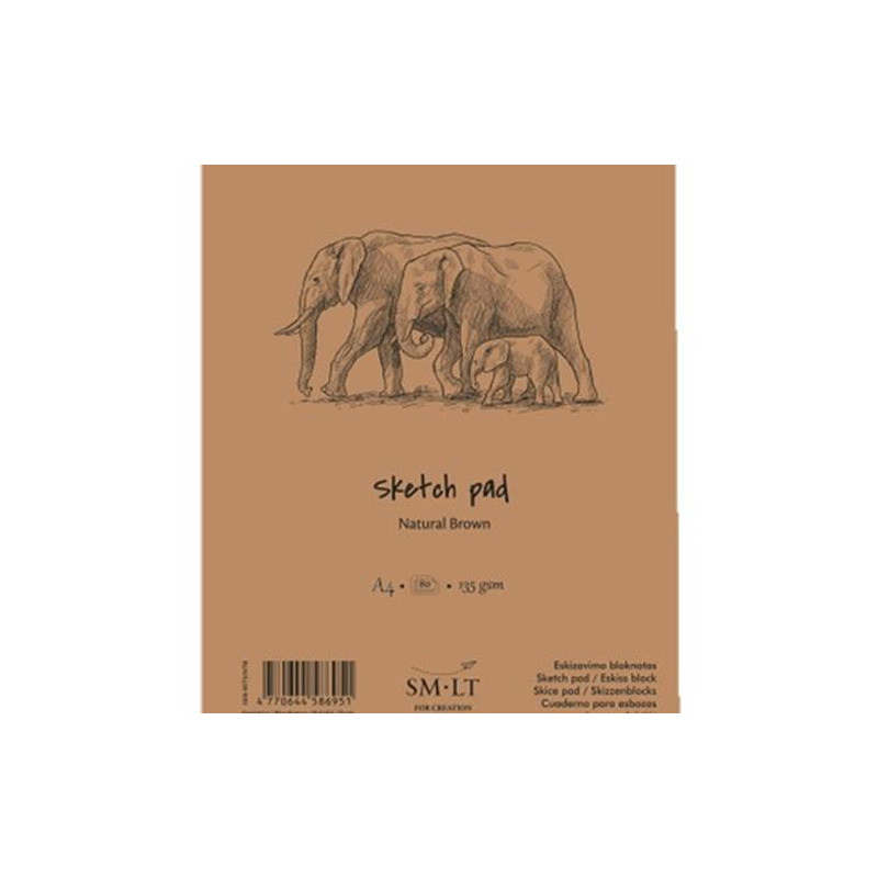 Cuaderno de Bocetos a5 Kraft 135 grs 80 Hojas