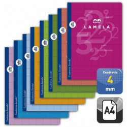 Cuaderno Lamela A4 4mm 50 Hojas Cuadernos Presentación Rayas Cuadernos Titulado 4 mm Cuadernos Tamaño A4 Cuadernos Acabado  Encuadernado  Cuadernos Tipo de Tapa Tapa Dura 