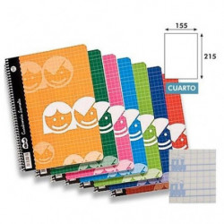 Cuaderno Lamela A5 2,5 mm 40 Hojas Cuadernos Presentación Rayas Cuadernos Tamaño A5 Cuadernos Titulado 2,5 mm Cuadernos Acabado  Espiral Cuadernos Tipo de Tapa Tapa Blanda 