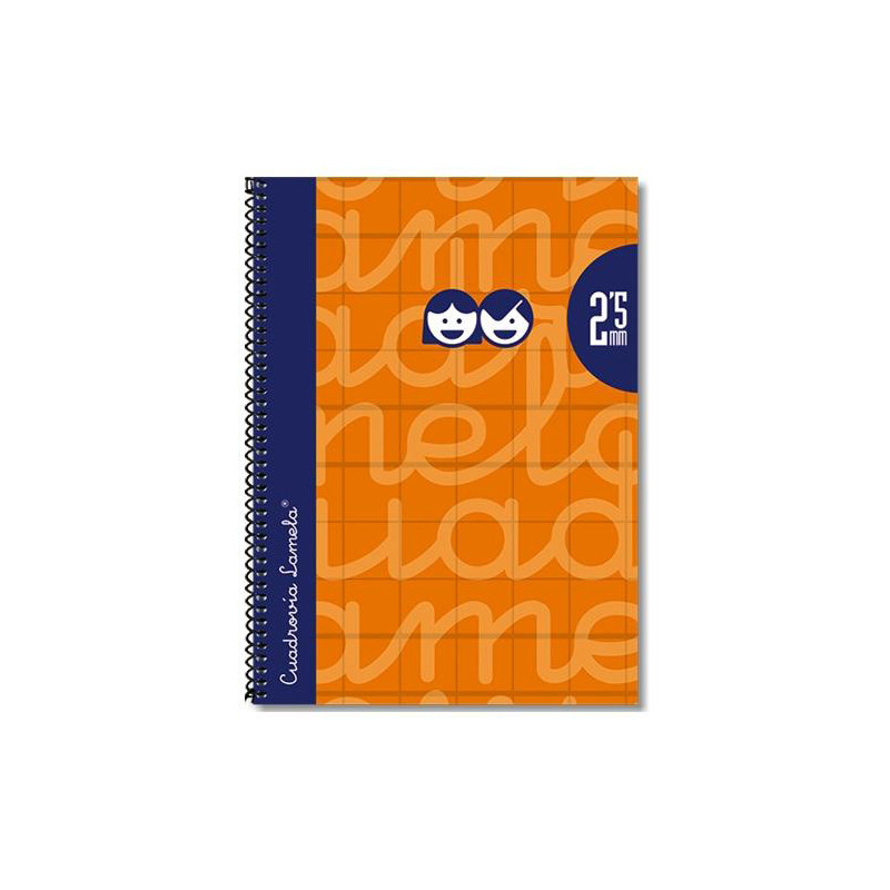 Cuaderno Lamela A5 Espiral Tapa Extradura Naranja 2,5 mm 80 Hojas