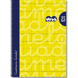 Cuaderno Lamela Folio Espiral Tapa Extradura Naranja 2,5 mm 80 Hojas