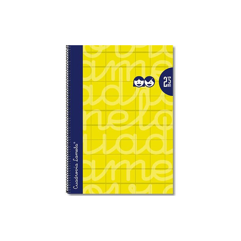 Cuaderno Lamela Folio Espiral Tapa Extradura Naranja 2,5 mm 80 Hojas