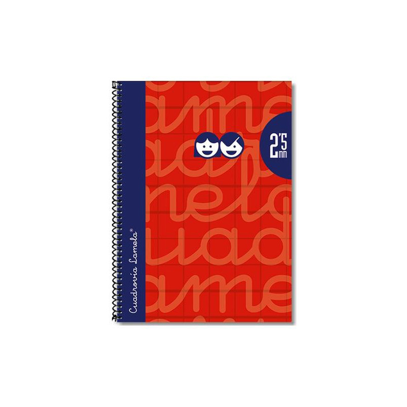 Cuaderno Lamela a5 Espiral Tapa Extradura Rojo 2,5 mm 80 Hojas