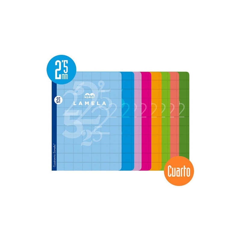 Cuaderno Lamela a5 Surtidas 2,5mm 50 Hojas