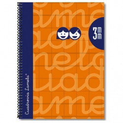 Cuaderno Lamela a5 Tapa Extradura Naranja 3mm 80 Hojas