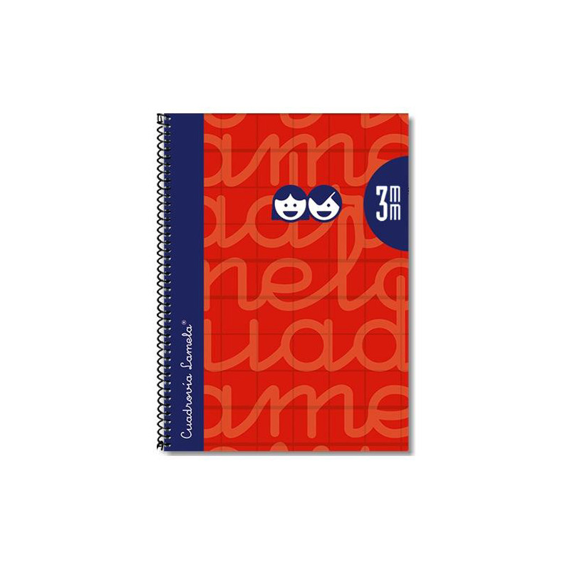 Cuaderno Lamela a5 Tapa Extradura Rojo 3mm 80 Hojas