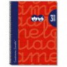 Cuaderno Lamela a5 Tapa Extradura Rojo 3mm 80 Hojas